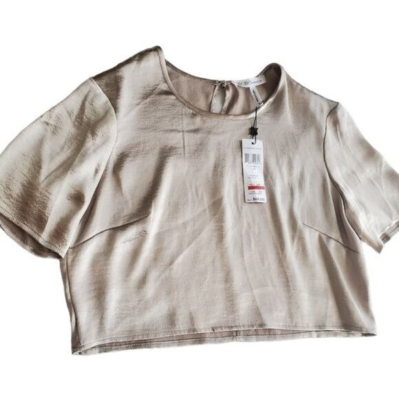 BCBGeneration womens Metallic Crop Top Size Medium nwt fair condition see pics - Picture 9 of 13